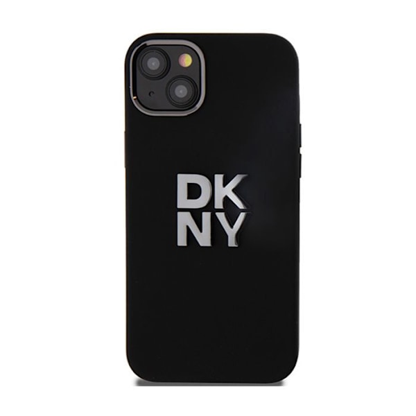 DKNY Liquid Silicone Metallogo - Skal för iPhone 15 Plus / 14 Plus (svart)