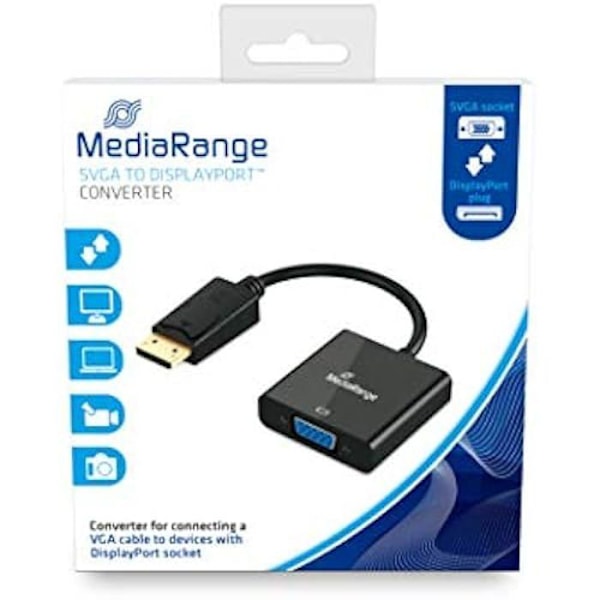 Adaptör - MEDIARANGE - MRCS173 - SVGA till DisplayPort - VGA Hon - DP Han