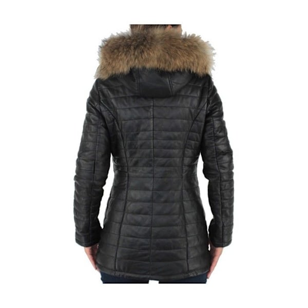 Doudoune Oakwood Poppy i läder ref 38126 Svart Svart XL