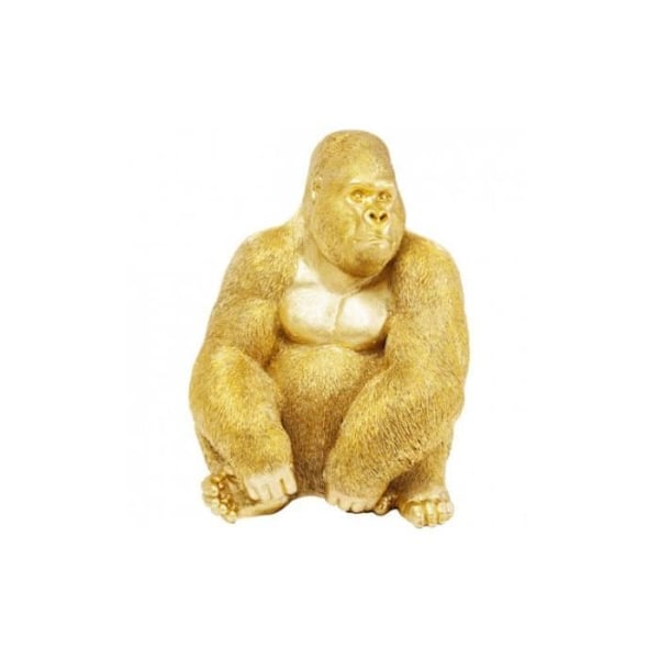 Staty - KARE - Golden Gorilla 38,5 cm - Polyresin - Interiör - Modern design gyllene