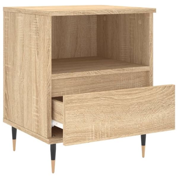 vidaXL Sängbord 2 st Sonoma Ek 40x35x50 cm Konstruerat trä 830611