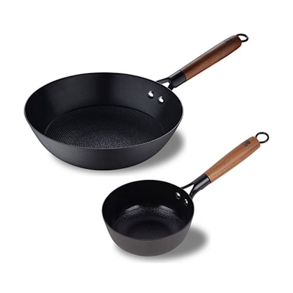 Masterpro Odin Cast Iron 2-delad stekpanna set Svart