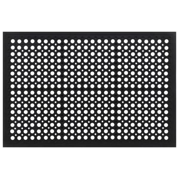 vidaXL rektangulär dörrmatta 60x90 cm Gummi 155659 Svart