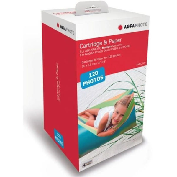 AGFA AMOC120 Realpix Moment Photo Printer Cartridge - 4 * 6 '- 120