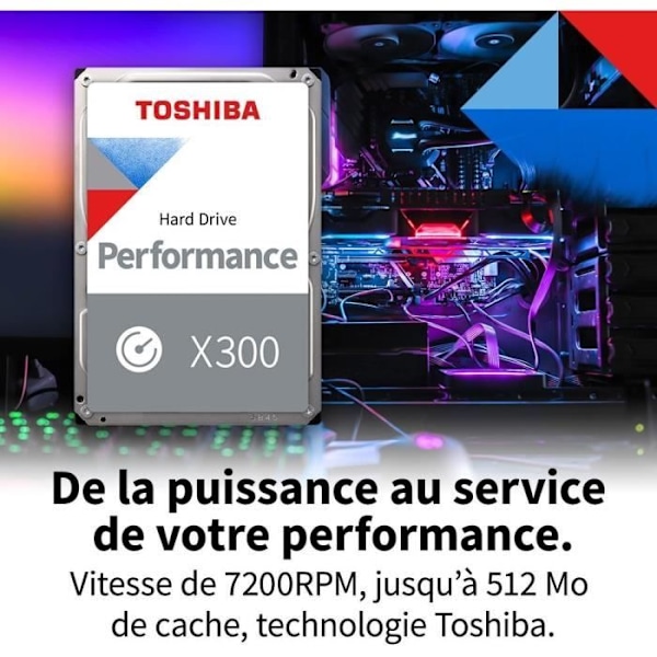 TOSHIBA X300 - Högpresterande hårddisk Intern hårddisk - 10 TB - 256 MB - 3,5" - 7200 rpm