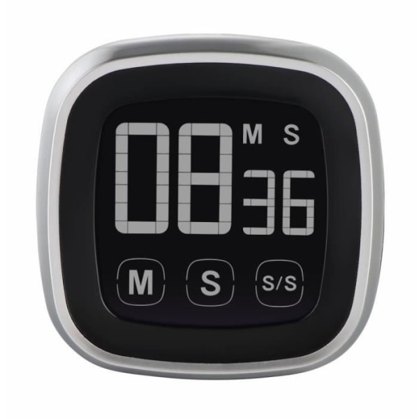 Köks timer - Touch - Silver/Svart - Digital - Touchscreen - Programmerbar upp till 99 min Silver/svart
