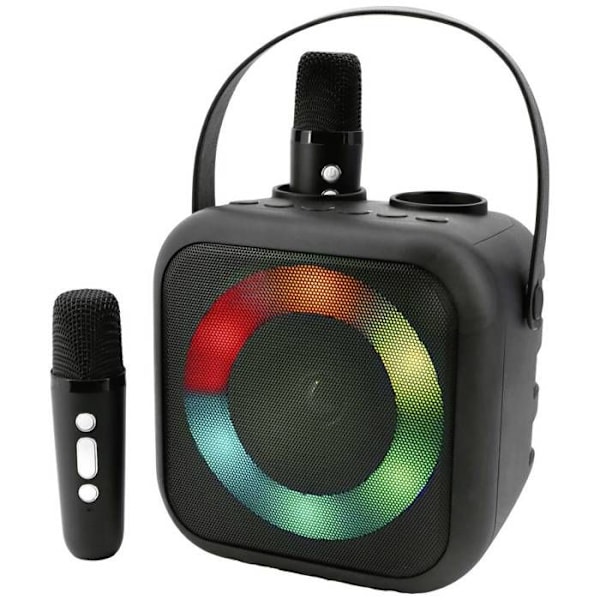 soundmaster BT2024SW karaokesystem med mikrofon, uppladdningsbar svart
