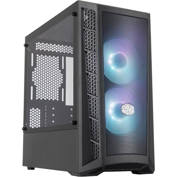 COOLER MASTER MB311L ARGB Mesh PC- case (M-ATX, härdat glaspanel, 2x120mm ARGB) Svart