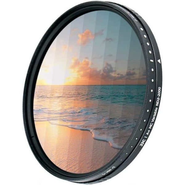 JJC Variabel ND-filter 82 mm ND2 - ND2000 - Justerbart neutralt tetningsfilter - 18-lags belegg
