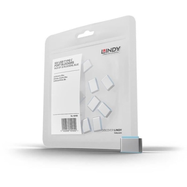 Lindy 40466 port dammskydd 10 st (USB Type C Port Blocker [Utan nyckel] 10pack) - 4002888404662