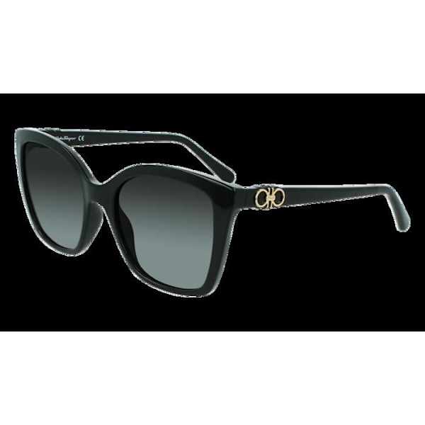Salvatore Ferragamo Solglasögon SF1026S 54/19/140 SVART/GRÅ BLÅ SHADED injicerad kvinna SF1026S SVART/GRÅ BLÅ SKUGGAD