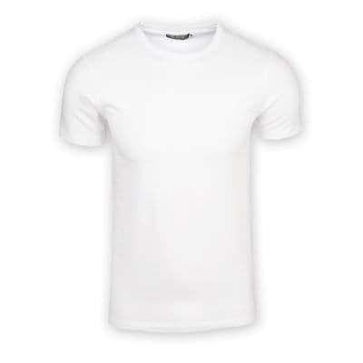T-shirt - JACK AND JONES - Basic Uni O-hals - Vit - 92% Bomull 8% Elastan - Rundad hals - XXL