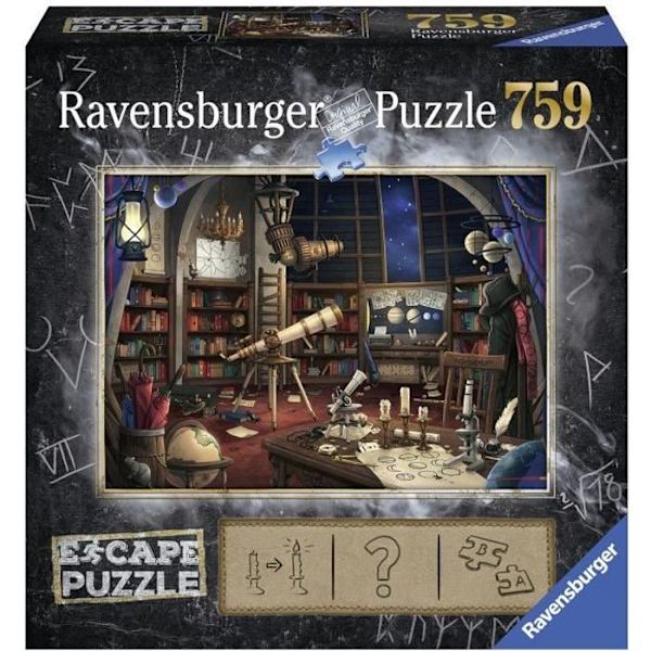Ravensburger Astronomical Observatory Escape Pussel 759 bitar Svart