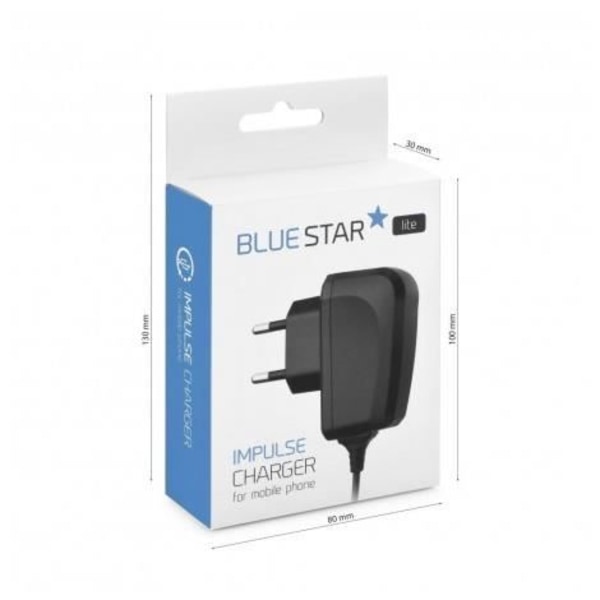 Nätadapter universell BLUESTAR - Avtagbar mikro USB-kabel Svart