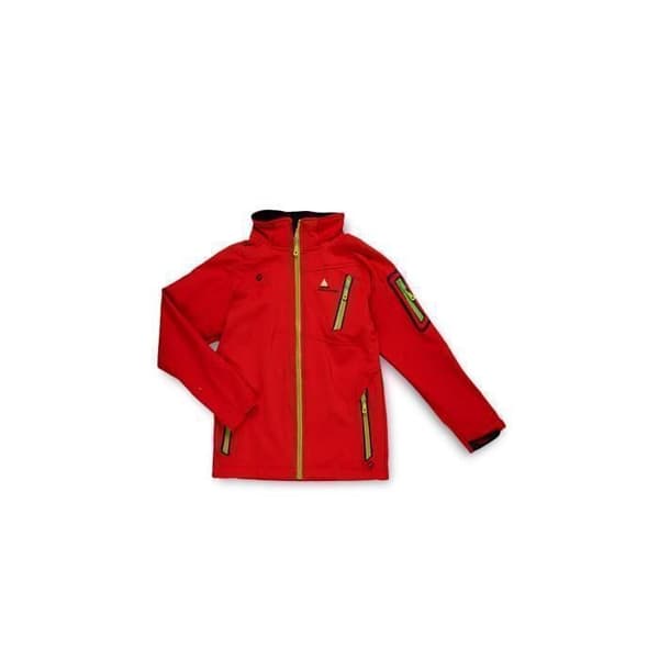 Peak Mountain Ecolok softshell jacka för barn - röd - 12 år Röd 16 år gammal