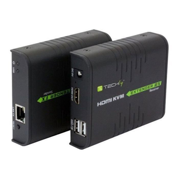tekniskt HDMI KVM Extender över nätverkskabel Sändare och mottagare Extender Display-tangentbord-mus-ljud GigE 10Base-T,...