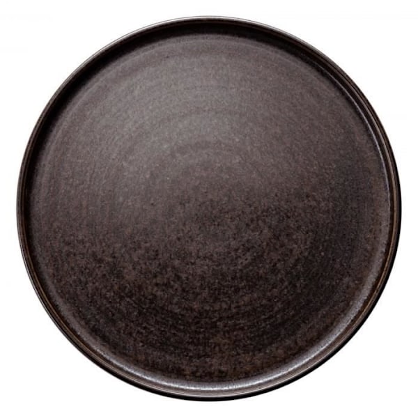 Tallrik - Verlo - Järn - Diameter 30 cm - Keramik - Svart Svart