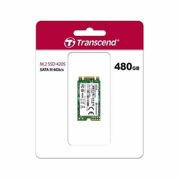 TRANSCEND 480GB M.2 2242 SATA3 B+M Key TLC SSD hårddisk - TRANSCEND varumärke