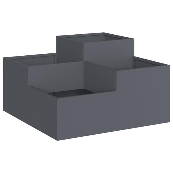 Jardinière 80x80x48 cm Antracitstål