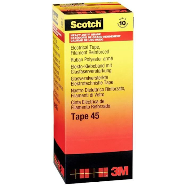 Isoleringstejp - 3M - SCOTCH45-19X20 - Transparent - 20m - 19mm Transparent