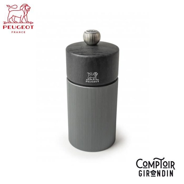 Saltmug - PEUGEOT - Linje - 12 cm - Mörk Aluminium - Nutida design Mörkt aluminium