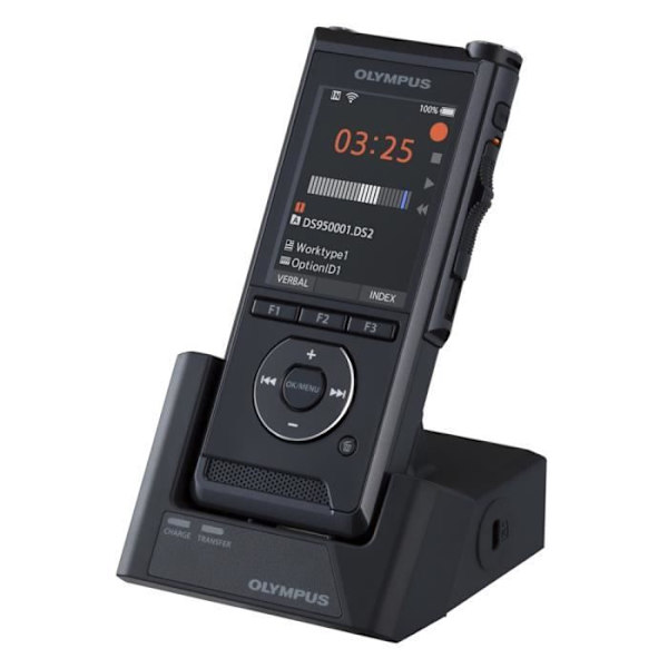OLYMPUS DS-9500 röstinspelare - Två mikrofoner - WiFi - Svart