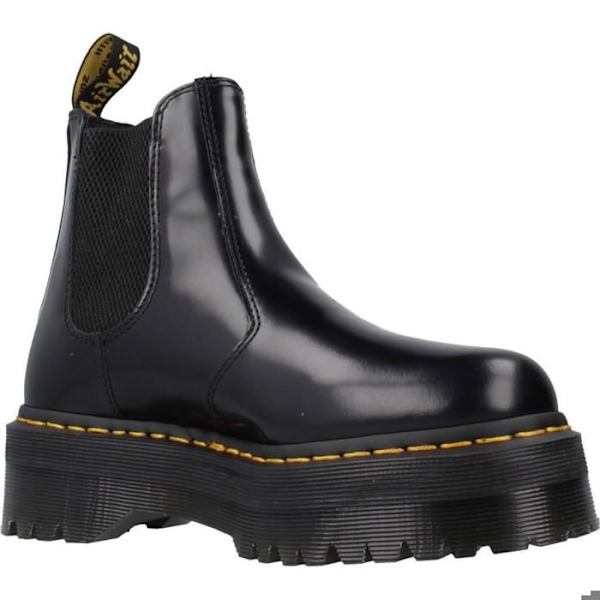 Chelsea Boots - Dr. Martens - 2976 Quad - Läder Svart - Klack 4 cm - Elastisk Svart 37