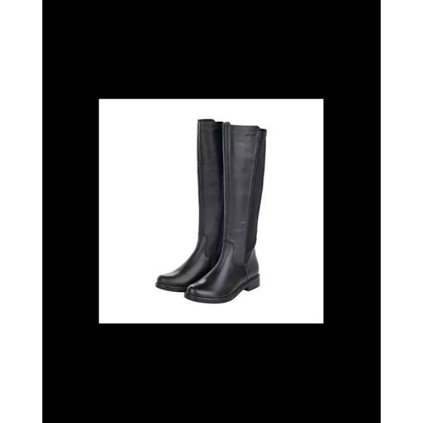 Svarta lågskor i läder - REMONTE - D8371 - 5 cm klack - Snörning - Dam Svart 42
