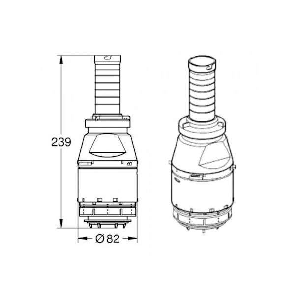 Dräneringsventil för SERVO avbrytbar styrning - GROHE - 42690000