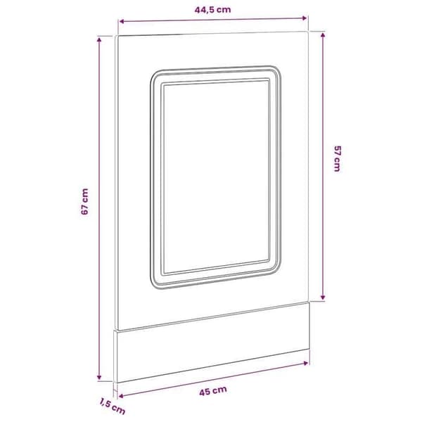 vidaXL Diskbords-panel Kalmar gammalt trä 45x1,5x57 cm 853655
