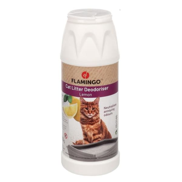 Kattströdoft med citronparfym 750 g - Flamingo Vit