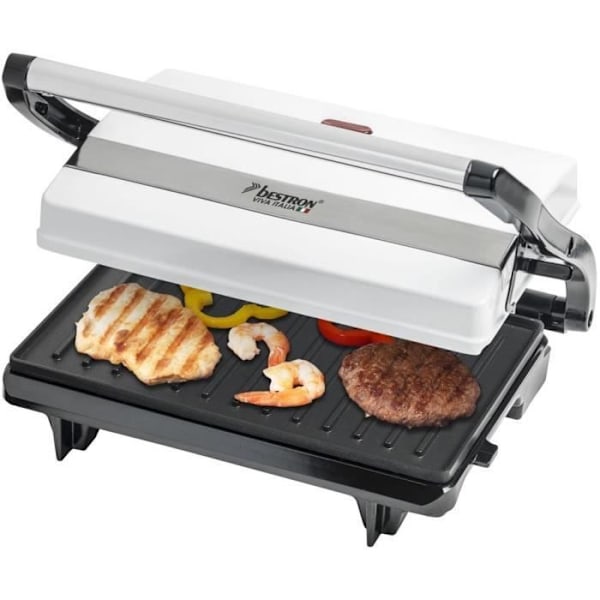 Bestron Multifunktionell Panini Grill Vit 700W APM123W Vit