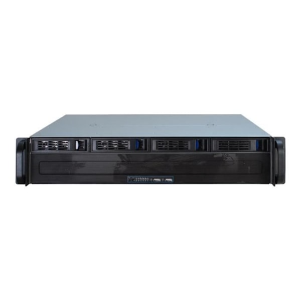 Inter-Tech IPC 2U-2404S Rackmonterbar 2U micro ATX SATA-SAS hot-swap utan strömförsörjning (ATX) USB