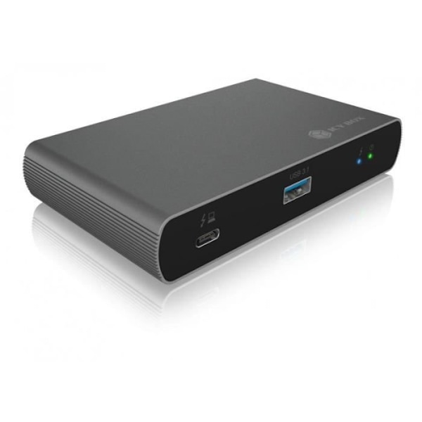 Dock Thunderbolt 4 - IcyBox - ICY BOX - 5-i-1 - 2 Videoutgångar 4k 60Hz - USB-C, USB 3.2 Gen