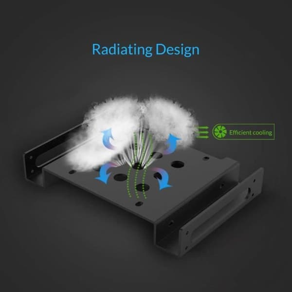ORICO Aluminium 2.5" / 3.5" till 5.25" Intern diskstöd monteringsadapter ram transportplatta