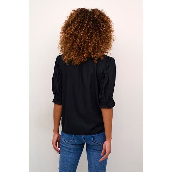Blus dam KAFFE Elly svart djup 36