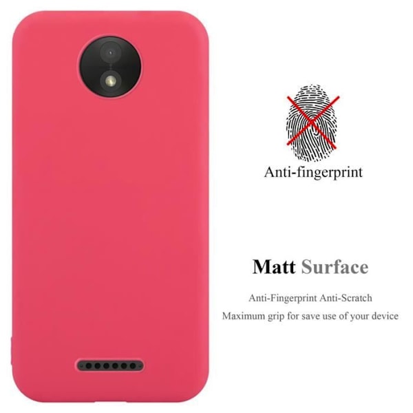 Coque - CADORABO - Motorola MOTO C - Candy Röd - Stöttålig Skydd - Silikon TPU Candy Red