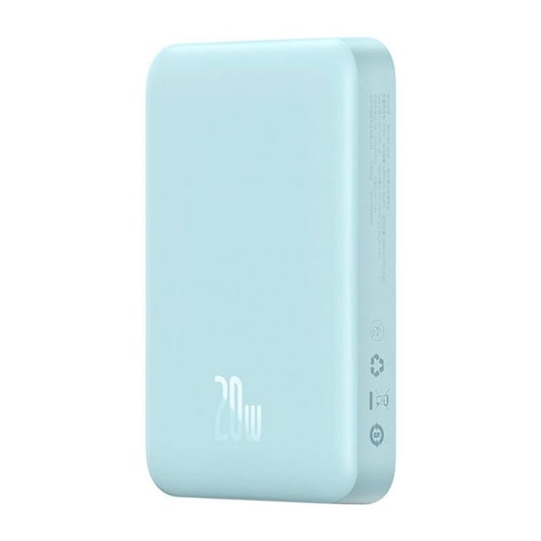 Baseus - Magnetic External Battery Mini (PPCX110103) - USB-C, MagSafe, 10000mAh, 20W, med Type-C-kabel, 3A, 30cm - Blå