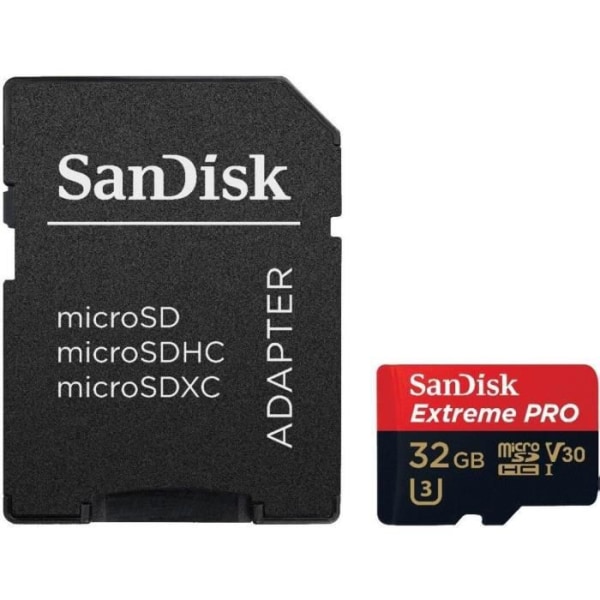 SanDisk Extreme Pro micro SDHC 32GB Class 10 UHS-I U3 V30 100MB/s
