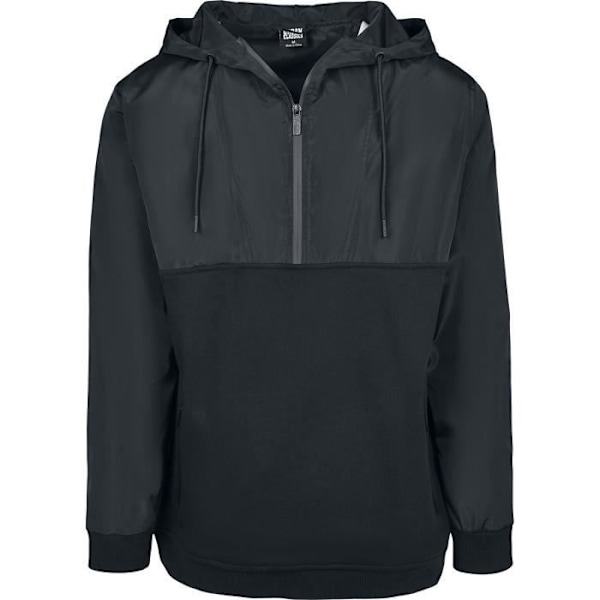 Military Hoodie - Urban Classics - Svart - Långa ärmar - Huvkrage - Herr Svart jag