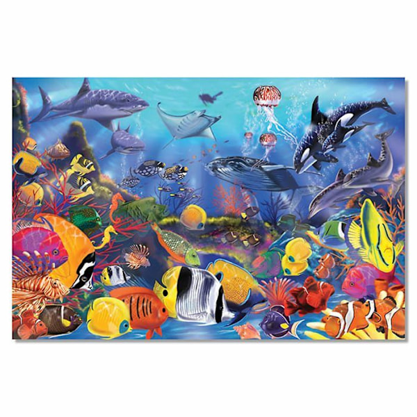 Pussel - Melissa & Doug - Under havet - 48 bitar - Djur - Barn