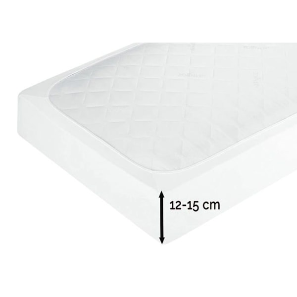 Drap housse Zollner - 00000435-090200-001 - Set med 2 sängkläder, 90x 200cm, Blandad bomull, Vit