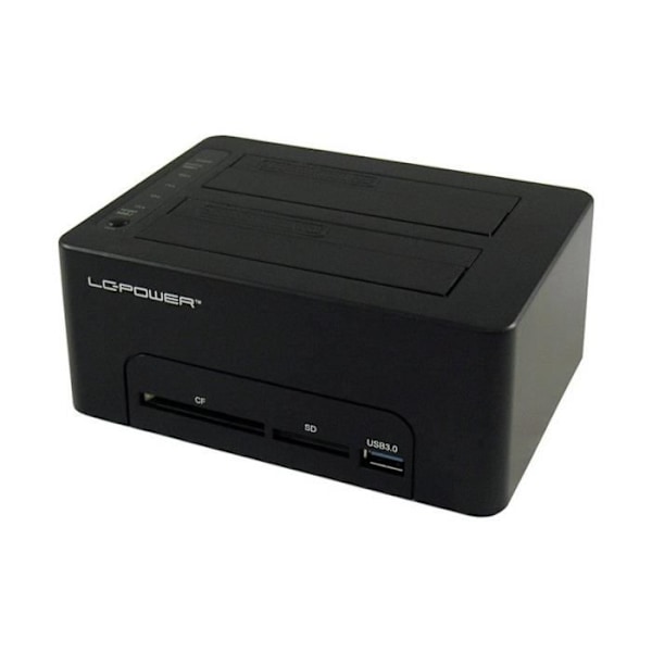 LC-Power LC-DOCK-U3-CR, Hårddisk, SSD, SATA, 2,5,3,5", USB 3.0 Typ-A, CF, SD, 5 Gbit-s