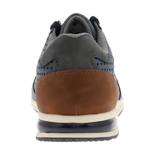 Sneakers - BUGATTI - Läder - Mörkblå - Låg skaft - Elastiska snören marinblå 44