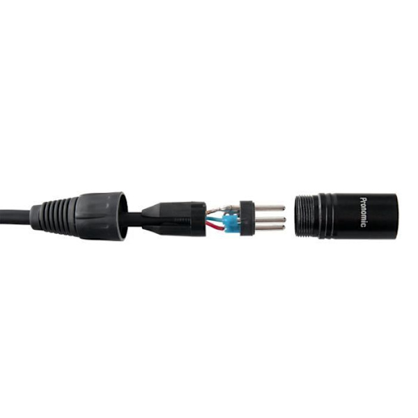 Mikrokabel XLR - Pronomic - XFXM-20 - 20m - Professionell - Svart Svart