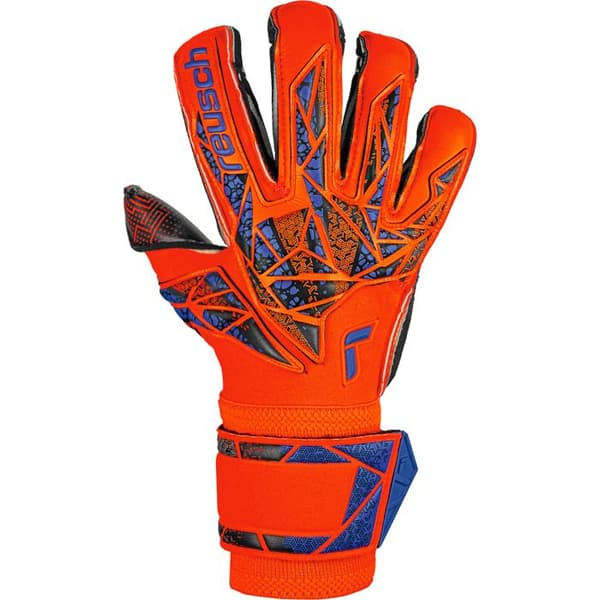 Reusch Attrakt Gold X Evolution GluePrint målvaktshandskar - hyper orange/elektrisk blå/svart hyper orng/elec blue/bck 10