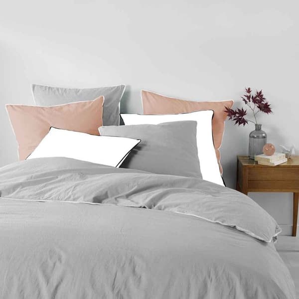 Sängkläder 3 Delar "Linette" 240x220cm Grå Grå