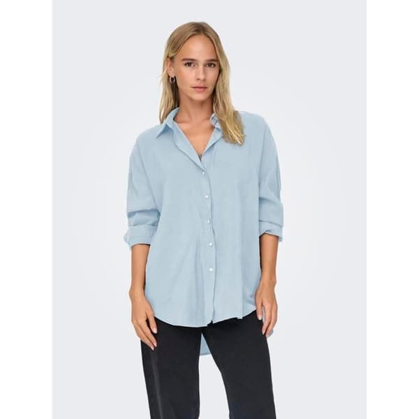 Kvinnors skjorta Only Zazima - chambray blå chambrayblå M
