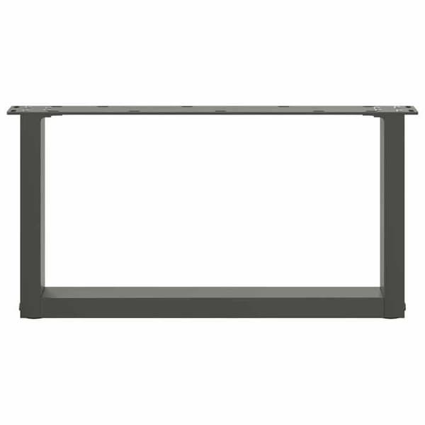 vidaXL U-formade soffbordsben 2 stycken Antracit 70 x (30-31) cm Stål 4013146