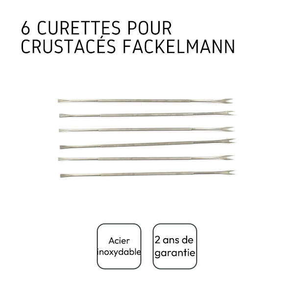 Krabbgaflar - Fackelmann - Set om 6 - Rostfritt stål - 18,5 cm - Diskmaskin säkert Rostfritt stål